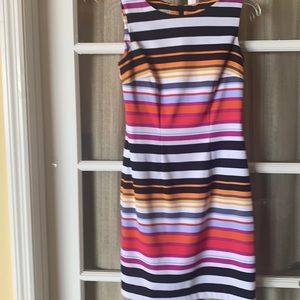 Dress Barn tank top shift striped dress size 4
